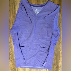 Adar Heather Purple Pro Scrub Top